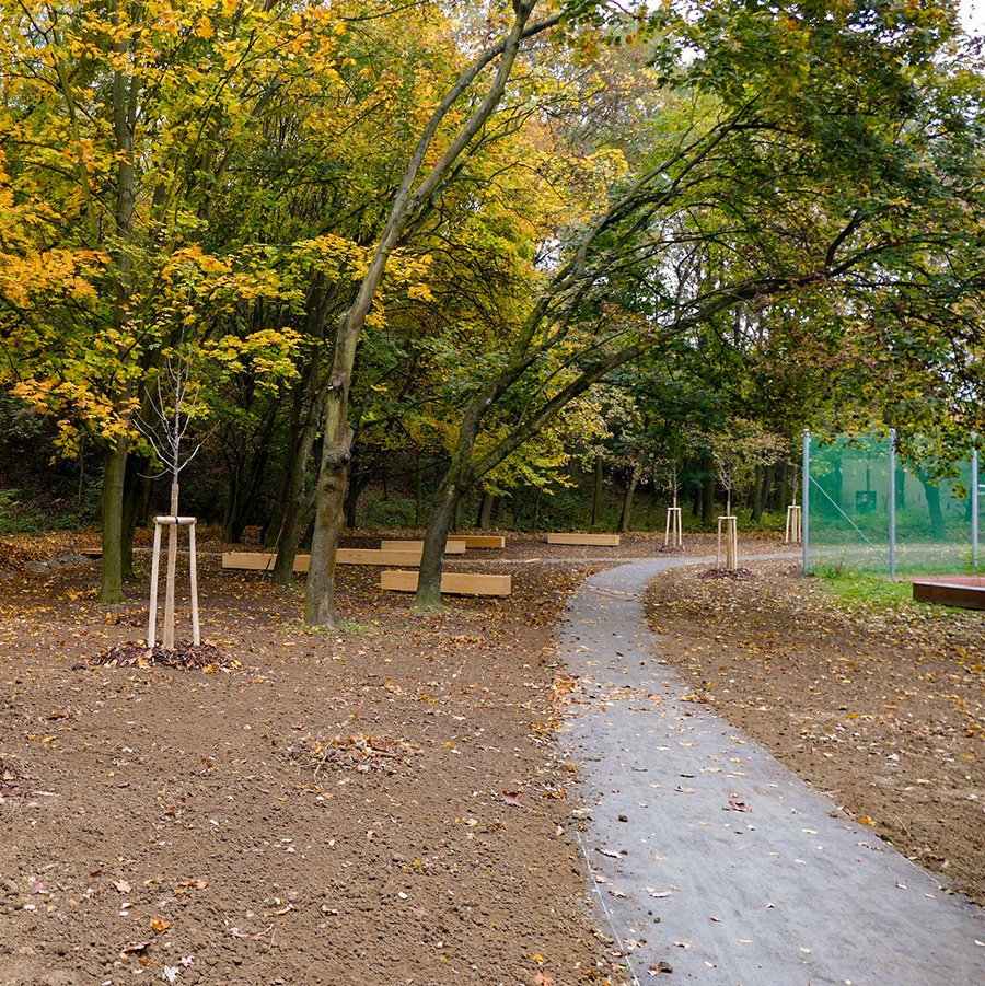 Podzimní listí zakrylo letošní výsadby v Uherském Hradišti