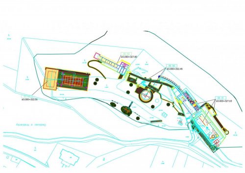 Projekt veřejné zeleně - Půdorys koupaliště Zelená Žaba