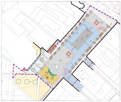Veřejné prostranství v Bučovicích - půdorys