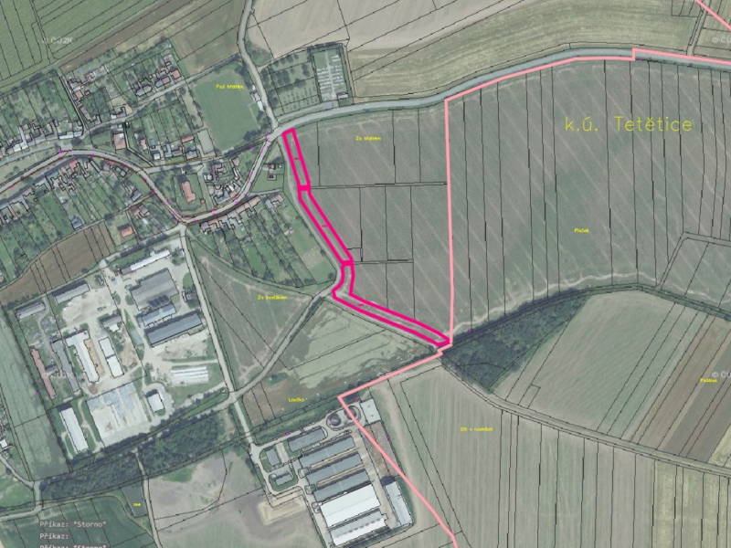 Založení lokálního biokoridoru v Počenicích - Tetěticích