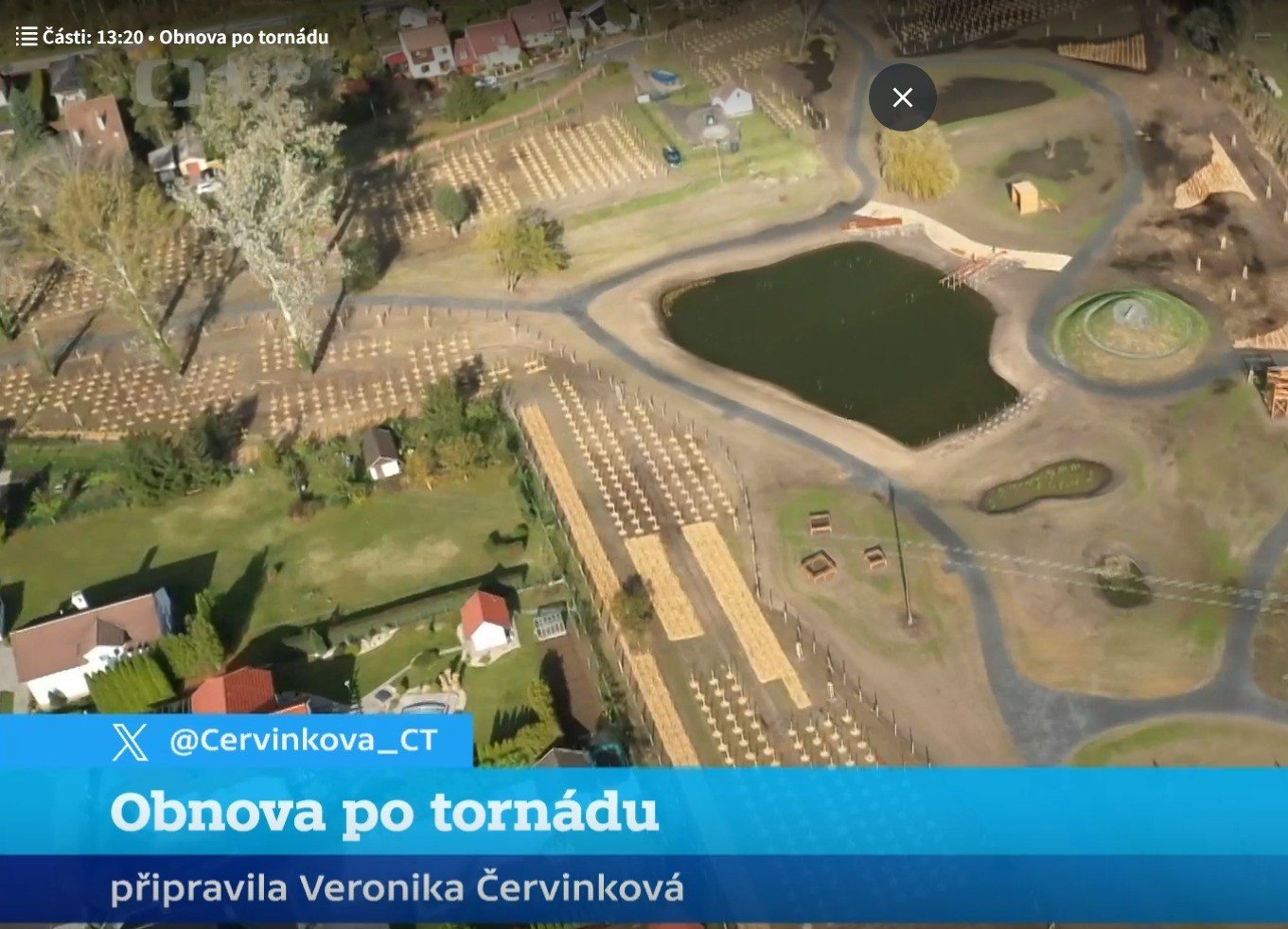 Revitalizace tornádem poničené lokality Ploštiny v Lužicích na Hodonínsku